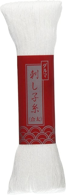 DARUMA Sashiko Thread 20/6 100m Skein White 1