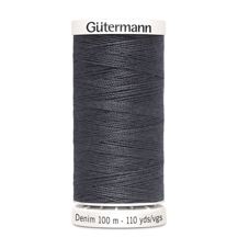 GUTERMANN - Thread Denim 100M 100% Polyester - 9455 charcoal