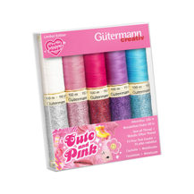GUTERMANN Thread Set Cute & Pink Sew All/ Metallic Effect 100m - 10 reels