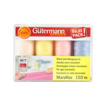 GUTERMANN Thread Set Maraflex 150m - 4 reels - Pastels