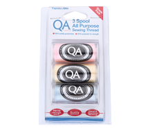 QA All Purpose Sewing Thread 3 Pack - Baby Pink Cream Baby Blue