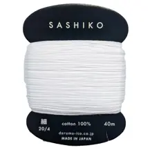 DARUMA Sashiko Thread 20/4 170m Skein White 1