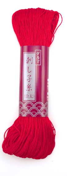DARUMA Sashiko Thread 20/6 100m Skein Fire Red 16