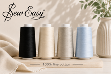Fine Quilting Thread 100% Cotton - MIXPACK  50/2 4570m 4 pack
