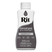 RIT - Fabric Dye All Purpose Liquid 8oz (236ml) - Charcoal Grey