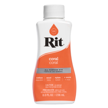RIT - Fabric Dye All Purpose Liquid 8oz (236ml) - Coral