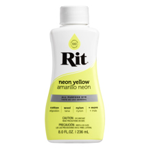 RIT - Fabric Dye All Purpose Liquid 8oz (236ml) - Neon Yellow