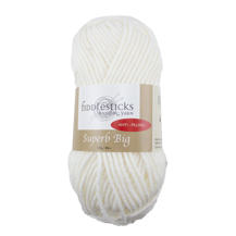 FIDDLESTICKS Superb Big 100% Acrylic Yarn-White