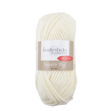 FIDDLESTICKS Superb Big 100% Acrylic Yarn-Cream