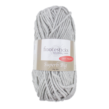 FIDDLESTICKS Superb Big 100% Acrylic Yarn-Light Grey