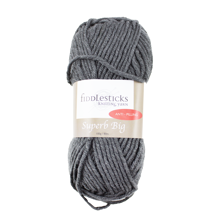 FIDDLESTICKS Superb Big 100% Acrylic Yarn-Dark Grey