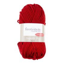 FIDDLESTICKS Superb Big 100% Acrylic Yarn-Red