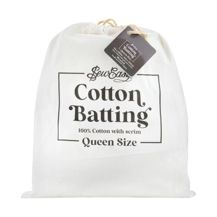 Sew Easy Batting - 100% Cotton Bleached 140gsm with Scrim - Queen 213 x 254cm