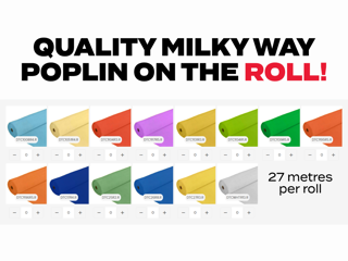 Milky Way Poplin Fabric Rolls (No Sale) More For You Banner 2026