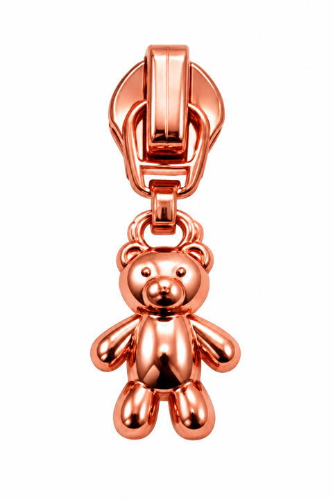Zipper Pull Teddy Rose Gold