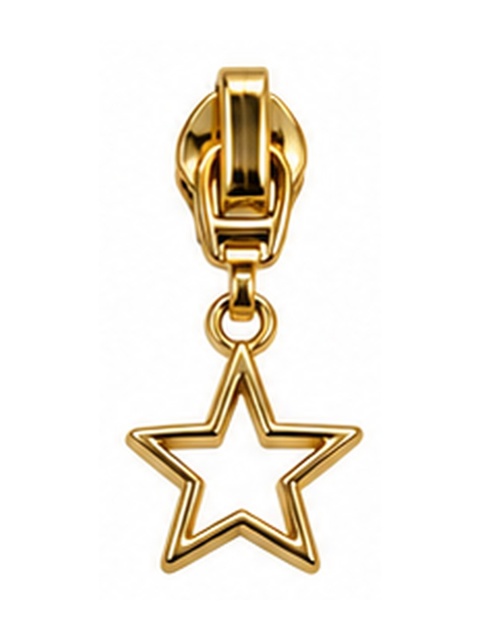 Zipper Pull Star Gold