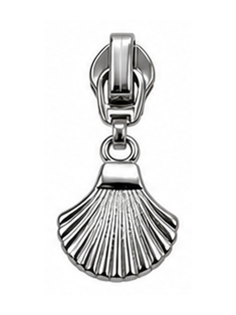 Zipper Pull Shell Silver