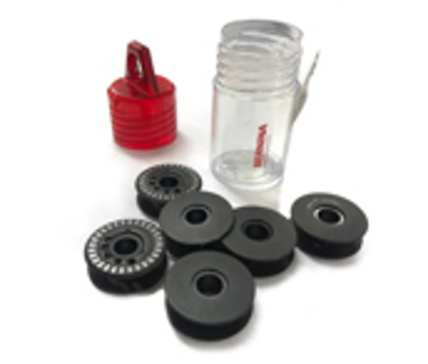 Bernina Accessory: Bobbin Jumbo Set - 8 series - Qty 6 Bobbins & Storage - Multi buy 2 Sets