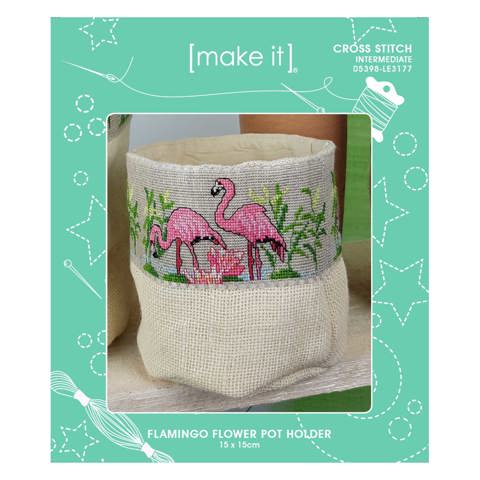 Flamingo Flower Pot Holder 15x15cm
