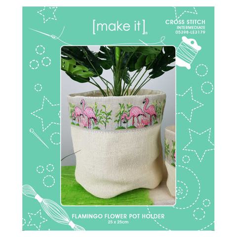 Flamingo Flower Pot Holder 25x25cm