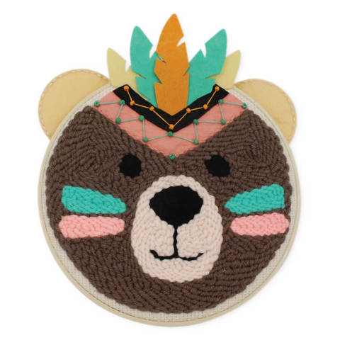 DIY Punch Needle Kit 16.5 x 17.5cm - Bear