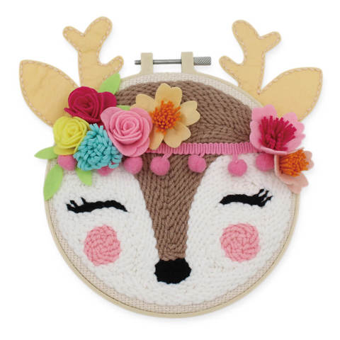 DIY Punch Needle Kit 16.5 x 17.5cm - Deer
