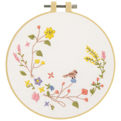Embroidery Kit with Hoop 15cm - Bird on a Branch