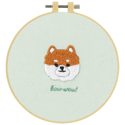 Embroidery Kit with Hoop 15cm - Bow Wow