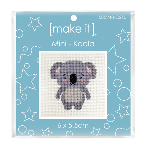 Mini Cross Stitch Kit 6 x 5.5cm - Koala