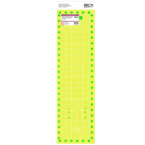Birch - Quilt Ruler Fluoro Non Slip Imperial  6.5 x 24in