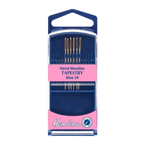 Hemline - Hand Needle Gold Eye Tapestry 6 pk - size 24 