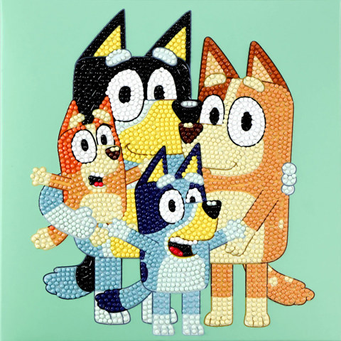 Diamond Painting Box - Bluey 22 x 22cm - The Heeler Family