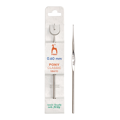 Pony Classic - Crochet Hook Steel 12cm - 0.60mm