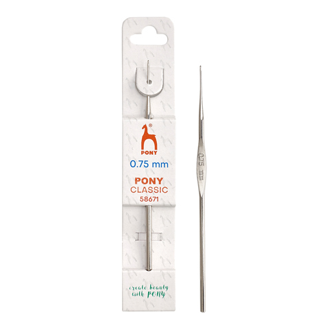 Pony Classic - Crochet Hook Steel 12cm - 0.75mm