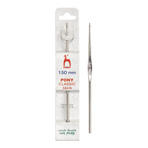 Pony Classic - Crochet Hook Steel 12cm - 1.50mm