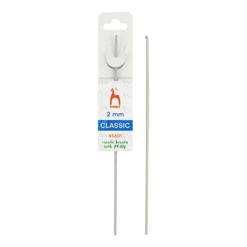 Pony Classic - Crochet Hook Grey 15cm - 2mm