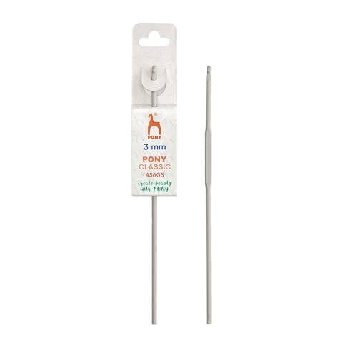 Pony - Crochet Hook Classic Grey 15cm - 3mm
