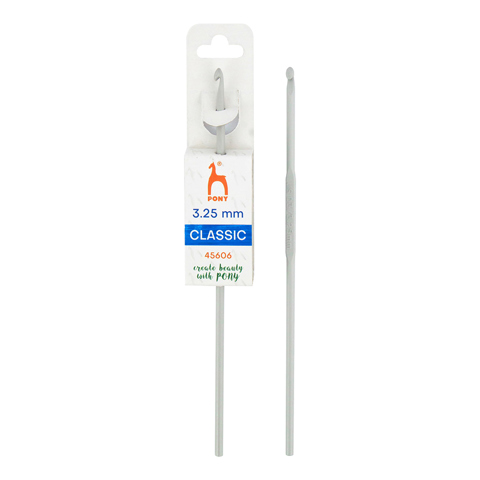 Pony Classic - Crochet Hook Grey 15cm - 3.25mm
