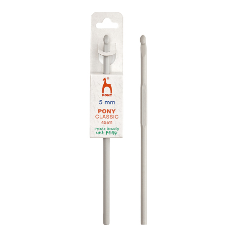 Pony - Crochet Hook Classic Grey 15cm - 5mm