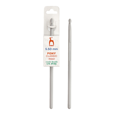 Pony Classic - Crochet Hook Grey 15cm - 5.5mm