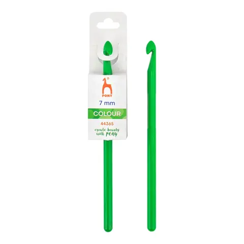 Pony Colour - Crochet Hook Plastic 15cm - 7mm