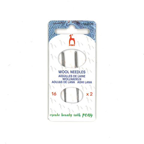 Pony - Wool Needles Steel 2pk - size 16