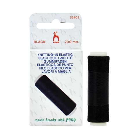 Pony - Knitting-In Elastic 200m - Black