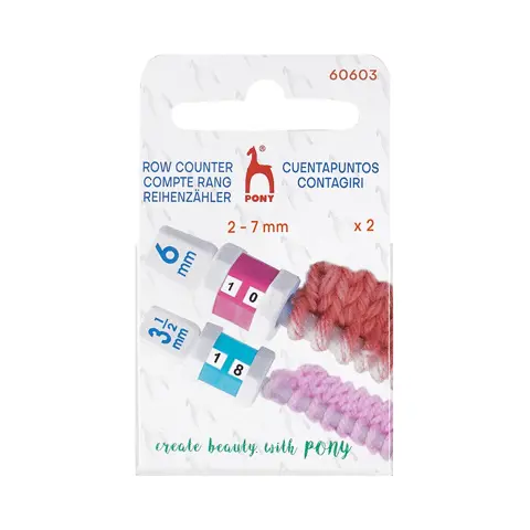 Pony - Row Counter Plastic 2pc - 2-7.5mm