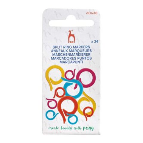 Pony - Split Ring Markers Plastic 24pc - Assorted Sizes