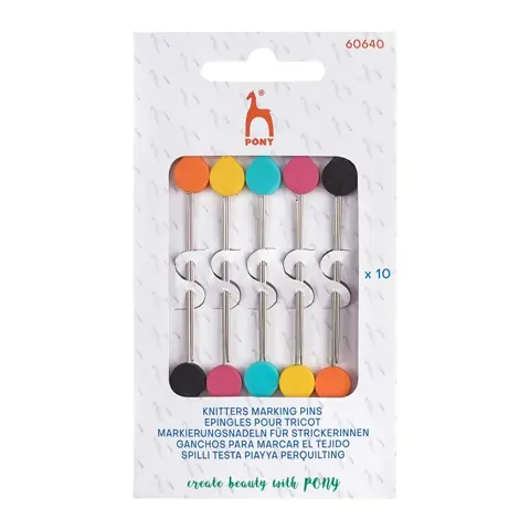 Pony - Knitters Marking Pins Coloured 10pc