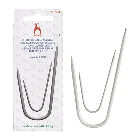 Pony - Cable Needle Open Ended 2pc - 2.25mm / 4mm