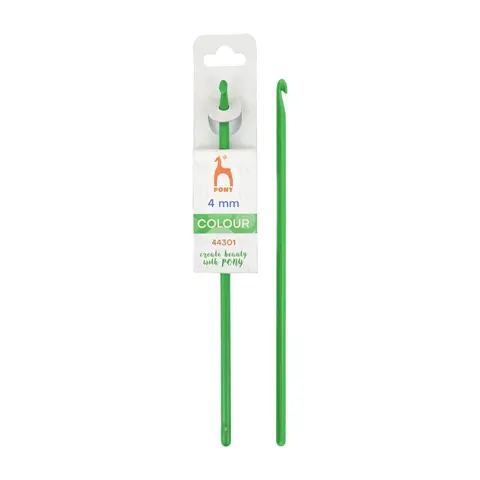 Pony Colour - Crochet Hook Children Plastic 15cm - 4mm