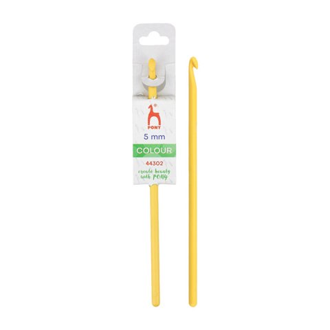 Pony Colour - Crochet Hook Children Plastic 15cm - 5mm