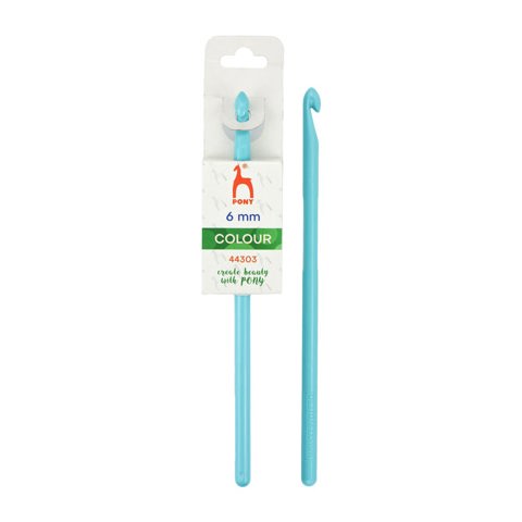 Pony Colour - Crochet Hook Children Plastic 15cm - 6mm
